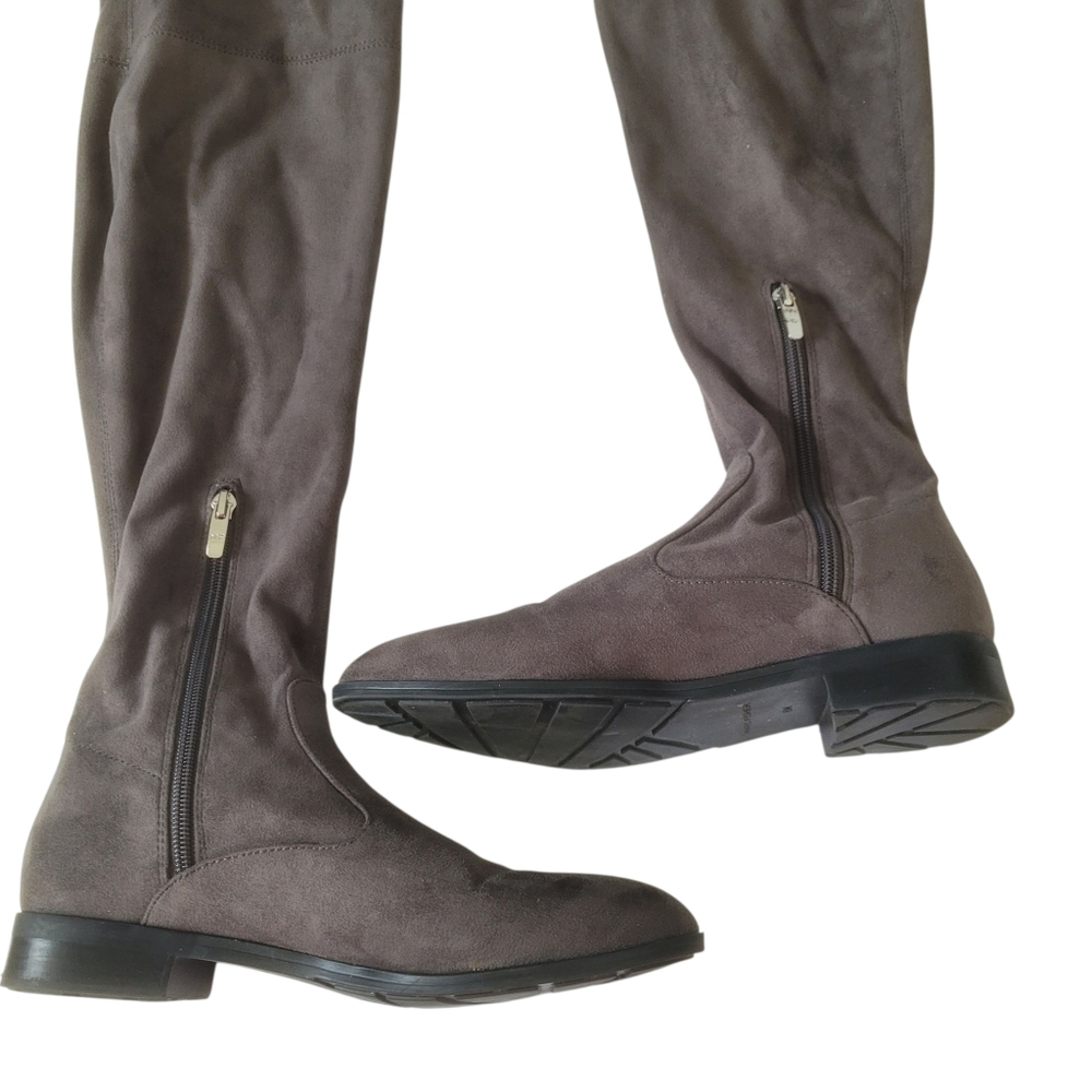 Grey Marc Fisher SZ 8 over knee Suede Tassel Boots - Picture 2 of 10